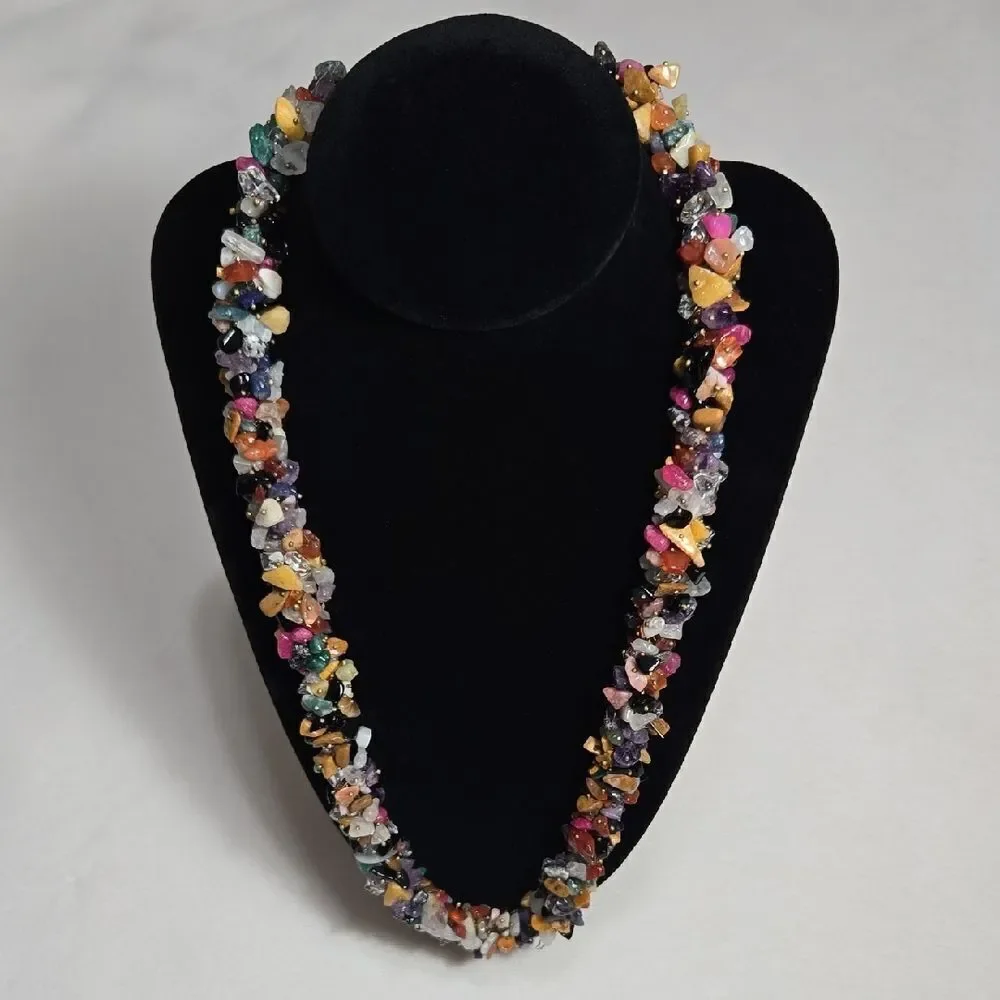 Handmade Multiple Semi Precious Stone Necklace
